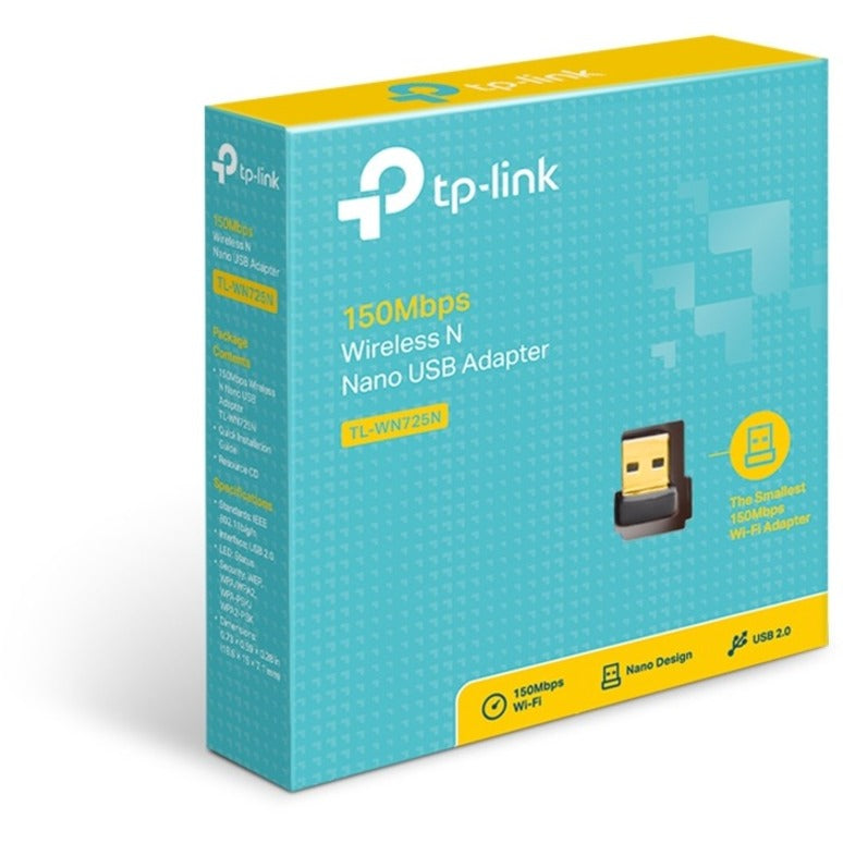 TP-LINK TL-WN725N - USB WiFi Adapter for PC - Nano Size TP-LINK TL-WN725N - USB WiFi Adapter for PC - Nano Size